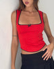 Imagen de Jinisa Corset Top en Rojo Polka