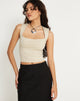 imagen de Jinsu Crop Top en Lycra Leche de Coco