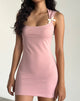 Imagen de Jinsuni Mini Vestido en Rosa Dama con Lazos Marfil