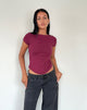 Imagen de Jojes Jersey Tee in Burgundy