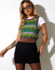 Imagen de Joker Vest Top en punto Fairisle Mix Marrón