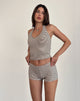 Imagen de Sera Shorts en Jersey a Rayas Marrón Neutro