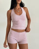 imagen de Sera Short en Jersey a rayas rosa y gris