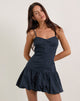 Imagen de Juun Puffball Mini Dress in Dark Navy