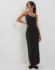 Imagen de Kafka Maxi Dress in Pretty Petal Negro