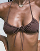 Imagen del sujetador de bikini Kaia en color café