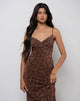 Imagen de Kalana Maxi Dress in Brown Swirl Flock
