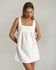 imagen de Kawase Tie Side Mini Dress in Linen White