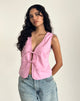 Imagen de Kayve Tie Front Top in Flamingo Pink
