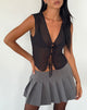 Imagen de Kayve Tie Front Top in Chiffon Negro