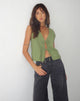 imagen de Kayve Tie Front Top en Dark Sage