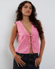 Imagen de Kayve Tie Front Top in Bubblegum Pink