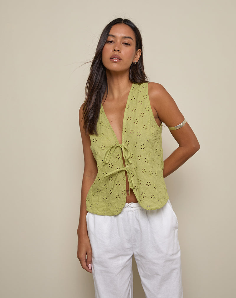 Top con tirantes Kayve en Little Daisy Broderie Lima
