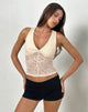 Imagen de Kefira Top con cuello redondo en encaje Crema