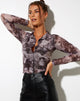 Imagen de Camisa Kelly en Malla Smoke Negro Gris