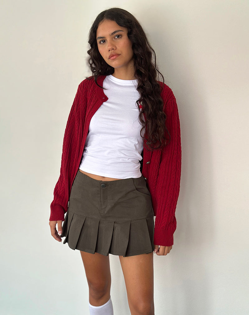 Minifalda plisada Keripa en gris oscuro