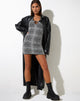 imagen de Kezina Mini Dress in Optic Monochrome Square Black and White