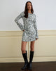 Imagen del minivestido Kimberly en lentejuelas flor Gris