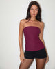 Imagen de Kivara Bandeau Tailored Top en Borgoña