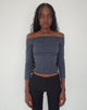 Imagen de Koby Off Shoulder Bardot Top en Ocean Storm