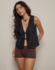 Imagen de MOTEL X JACQUIE Kayve Tie Front Top in Black