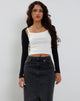 Imagen de Ladri Shrug Top en licra negra