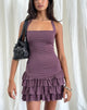 Imagen de Laine Mini Vestido Halter en Slinky Mulberry