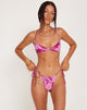 Imagen de Laufey Top de bikini en rosa floral abstracto