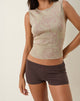 Imagen de Eunia Micro Shorts en Caoba Profundo