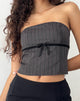 Imagen de Leggy Tube Top en raya diplomática gris