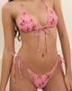 Imagen de Lentra Braguita de bikini en flor rosa con ribete de picot