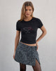 Imagen de Sutin Baby Tee en negro con cristal de cóctel Hotfix