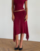 imagen de Leysa Midi Skirt in Sheer Knit Red