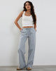Imagen de Lirura Pantalón pata ancha gris con rayas blancas