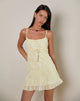 Imagen de Liuka Mini Vestido en Smudge Floral Sand