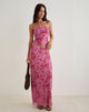 Imagen de Alfreda Maxi Falda en Stencil Flor Rosa