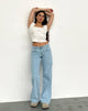 Imagen de Low Rise Parallel Jeans in Light Wash Blue