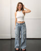 Imagen de Low Rise Roomy Jeans in Extreme Rip Vintage Blue