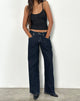 Imagen de Low Rise Parallel Jeans in Indigo with Contrast Stitch