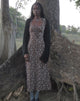 Imagen del vestido Lunama Midi Dress in Botanist Flock Dark Taupe