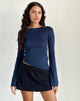 imagen de Lunica Long Sleeve Top in Tissue Jersey Navy