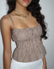 Imagen de Lyncia Tie Front Cami Top in Mini Gingham