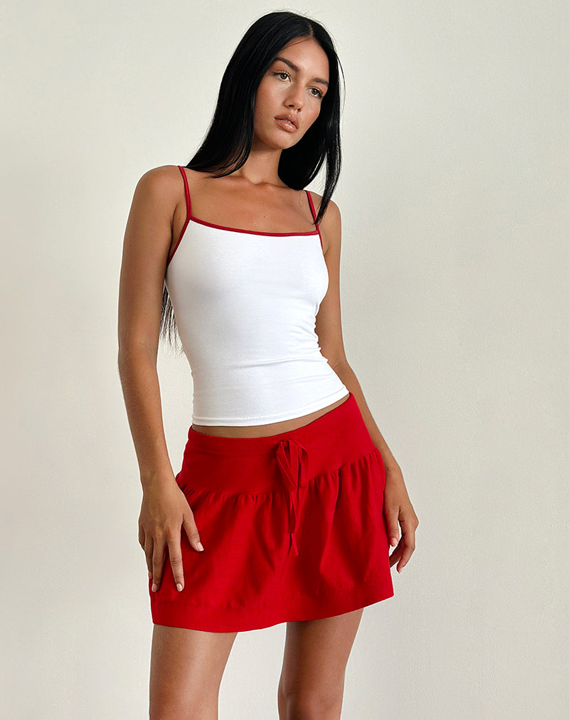 Minifalda Maddy de punto rojo