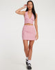 Imagen de la minifalda Pelmo en Apple Check Blush Red