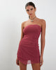 Imagen de Mahali Bandeau Mesh Mini Dress in Raspberry
