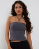 Imagen de Maribaya Corset Top en Carbón Sastrería Suave