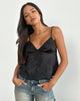 Imagen de Marinda Top en Satén Jacquard Negro
