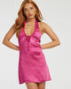 imagen de Maruko Mini Dress in Satin Bright Dark Pink