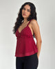 Imagen de Melinda Frill Cami Top in Chiffon Deep Red