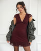 Imagen del minivestido Melva en Ditsy Flock Burnt Maroon